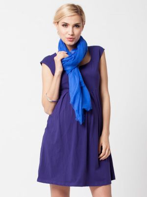 Angel Maternity Top Seller Cotton cap sleeve maternity dress in Deep Violet.jpg